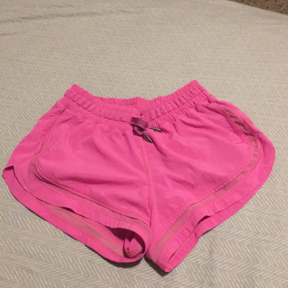 Hot pink LuLu Lemon women’s running shorts